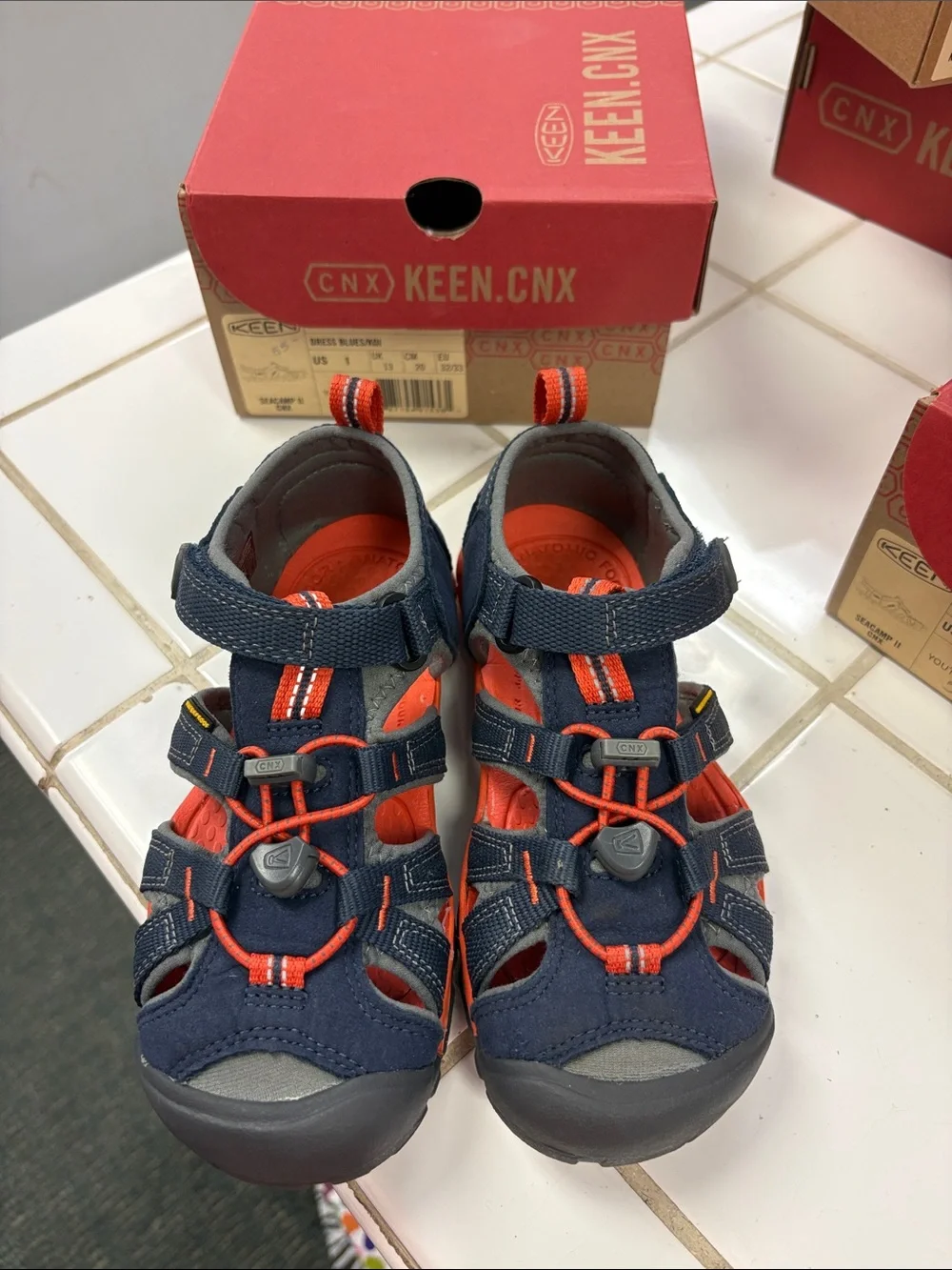 KEEN Kids Navy and Orange Closed-Toe Sport Sandals